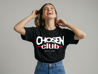 Chosen Club Christian T-Shirt in Black - Faith & Co.