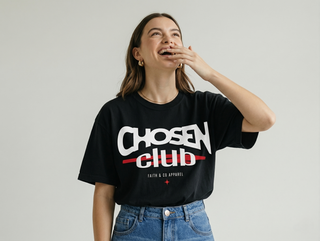 Chosen Club Christian T-Shirt in Black - Faith & Co.