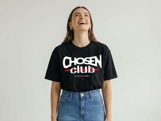 Chosen Club Christian T-Shirt in Black - Faith & Co.