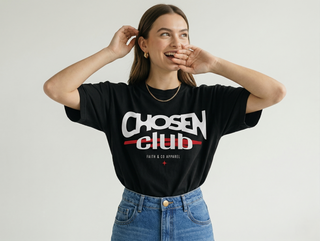 Chosen Club Christian T-Shirt in Black - Faith & Co.