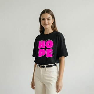 Women wearing HOPE Christian tee - Faith inspired streetwear